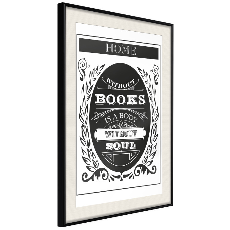 Wall Poster Without Books is a Body Without Soul - vintage composition with text 114642 additionalImage 3