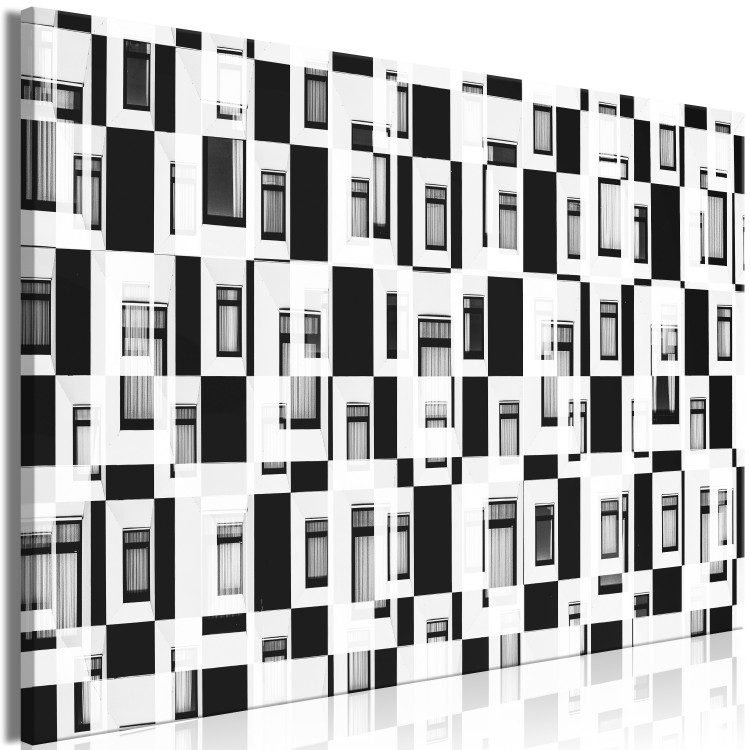 Canvas Print Through the Window of Abstraction (1-part) - World in Black and White Frames 115142 additionalImage 2
