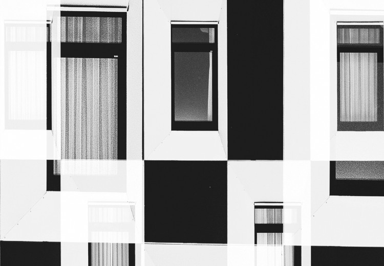 Canvas Print Through the Window of Abstraction (1-part) - World in Black and White Frames 115142 additionalImage 4