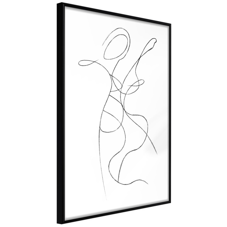 Poster Couple Embrace - black and white romantic composition with lovers 115242 additionalImage 12