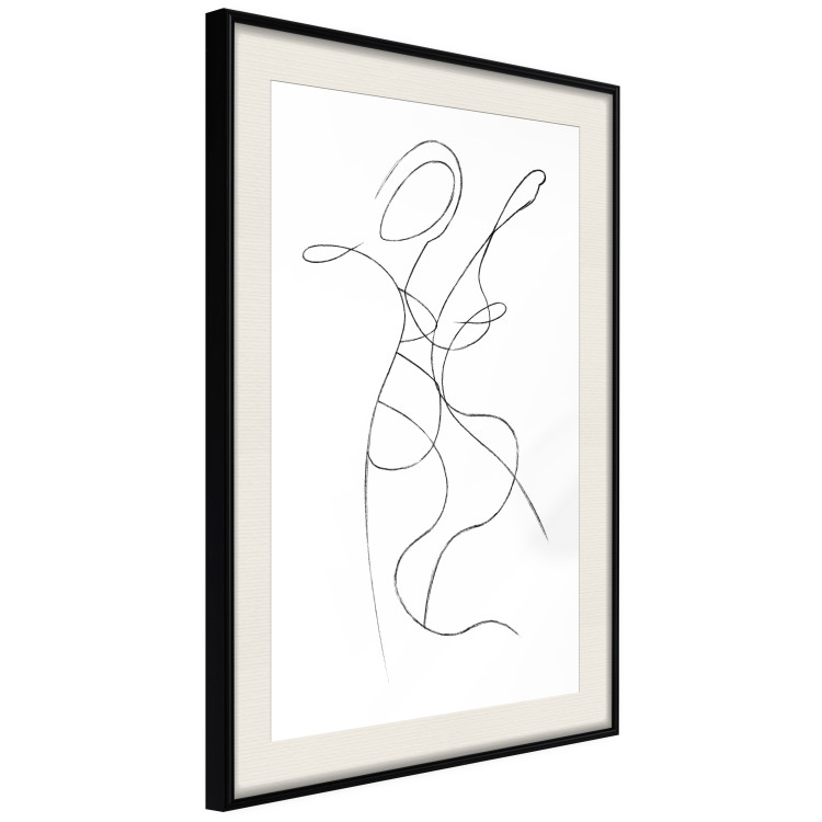 Poster Couple Embrace - black and white romantic composition with lovers 115242 additionalImage 3