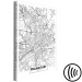 Canvas Frankfurt streets - black and white linear map of the German city 116342 additionalThumb 6