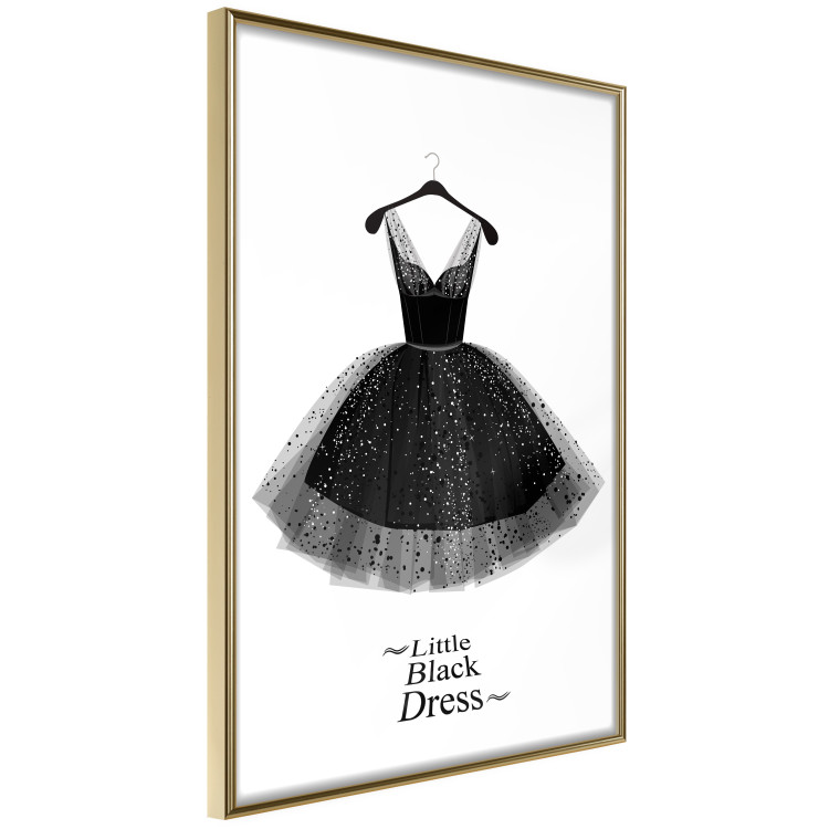 Wall Poster Little Black Dress - black and white composition with English texts 116442 additionalImage 5