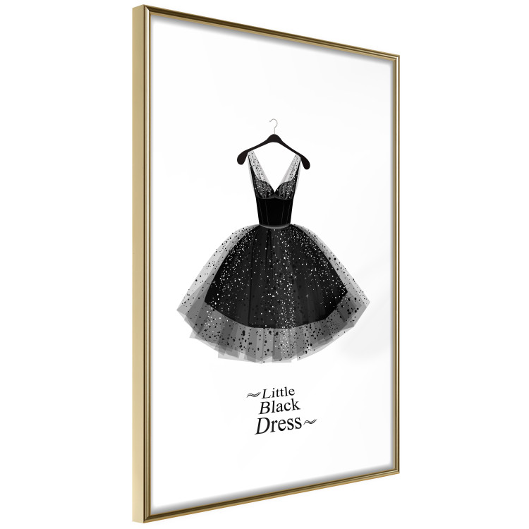 Wall Poster Little Black Dress - black and white composition with English texts 116442 additionalImage 4