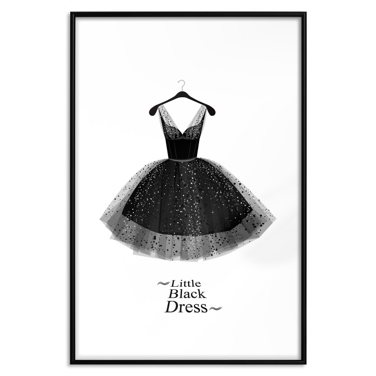 Wall Poster Little Black Dress - black and white composition with English texts 116442 additionalImage 17
