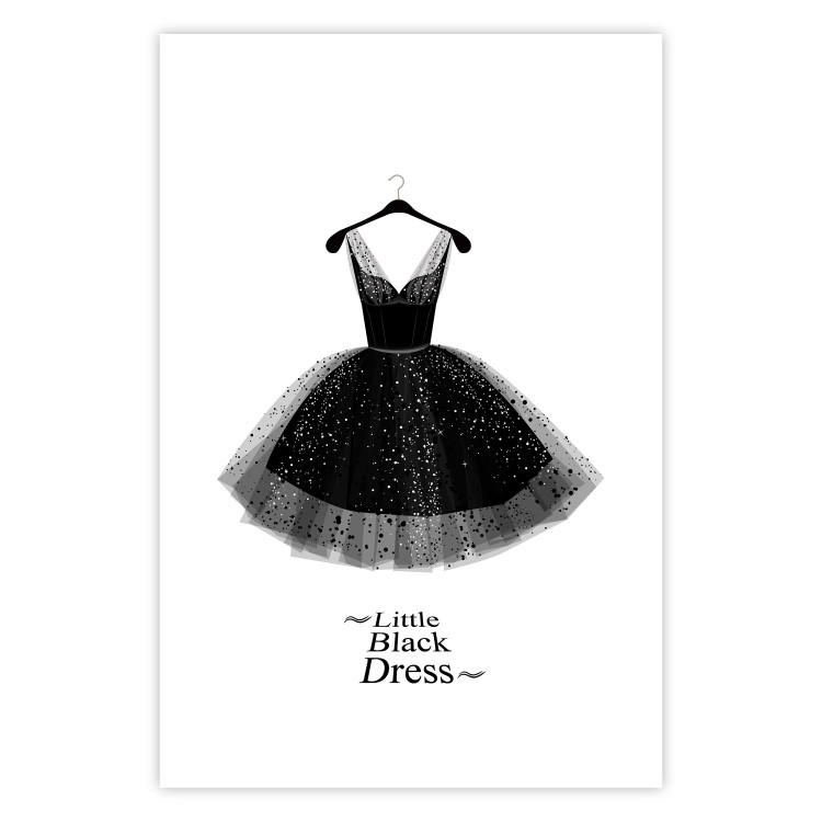 Wall Poster Little Black Dress - black and white composition with English texts 116442 additionalImage 19