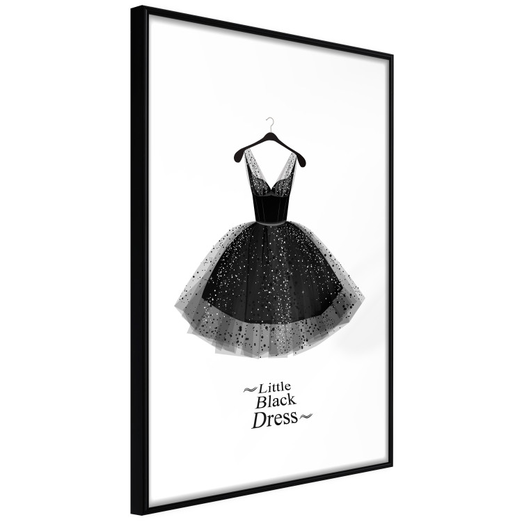 Wall Poster Little Black Dress - black and white composition with English texts 116442 additionalImage 2