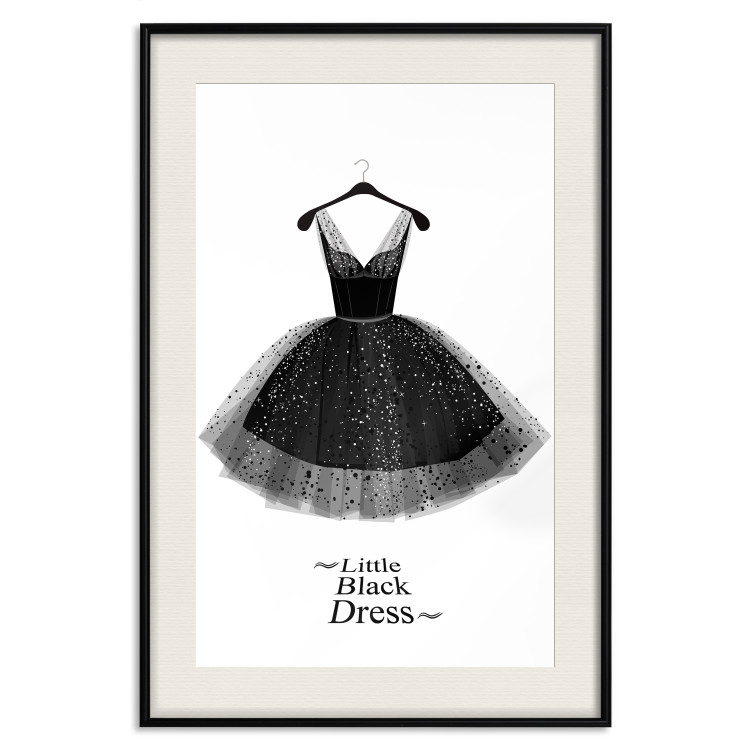 Wall Poster Little Black Dress - black and white composition with English texts 116442 additionalImage 18