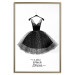 Wall Poster Little Black Dress - black and white composition with English texts 116442 additionalThumb 16