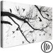 Canvas Art Print Birds on a tree - black nature landscape on a concrete background 117242 additionalThumb 6