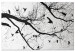 Canvas Art Print Birds on a tree - black nature landscape on a concrete background 117242