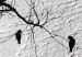 Canvas Art Print Birds on a tree - black nature landscape on a concrete background 117242 additionalThumb 4