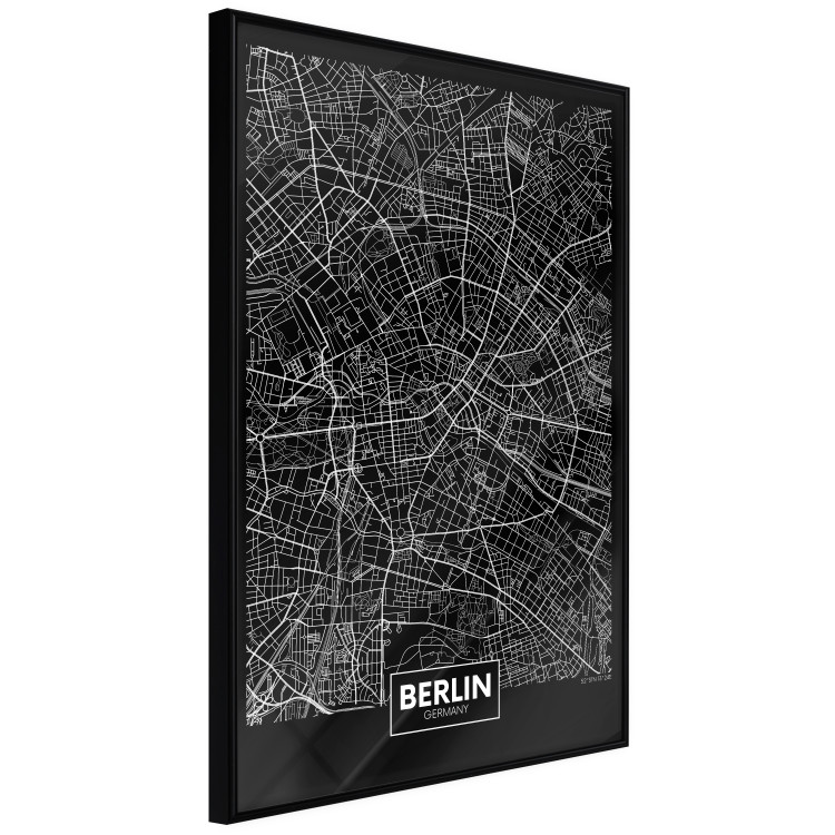 Wall Poster Dark Map of Berlin - black and white composition with the German city 118142 additionalImage 12