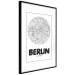 Poster Retro Berlin - black and white map of the capital of Germany with English texts 118442 additionalThumb 11