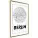 Poster Retro Berlin - black and white map of the capital of Germany with English texts 118442 additionalThumb 12