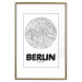 Poster Retro Berlin - black and white map of the capital of Germany with English texts 118442 additionalThumb 14