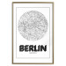 Poster Retro Berlin - black and white map of the capital of Germany with English texts 118442 additionalThumb 16