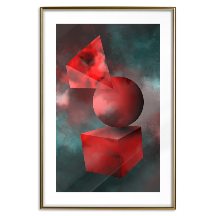 Poster Geometric Cosmos - colorful abstraction with geometric figures 118942 additionalImage 17