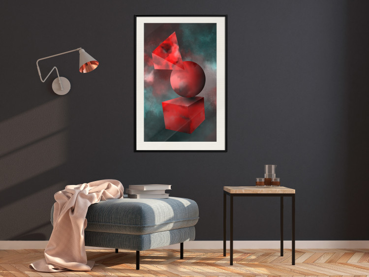 Poster Geometric Cosmos - colorful abstraction with geometric figures 118942 additionalImage 23