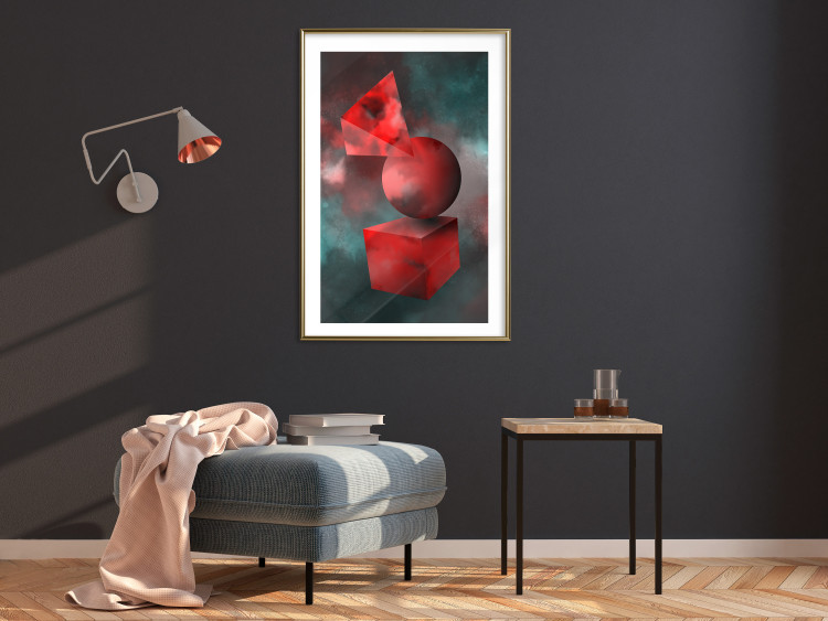 Poster Geometric Cosmos - colorful abstraction with geometric figures 118942 additionalImage 15