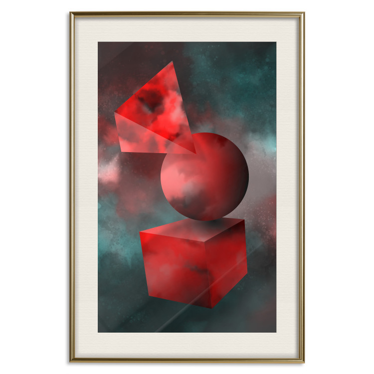 Poster Geometric Cosmos - colorful abstraction with geometric figures 118942 additionalImage 27