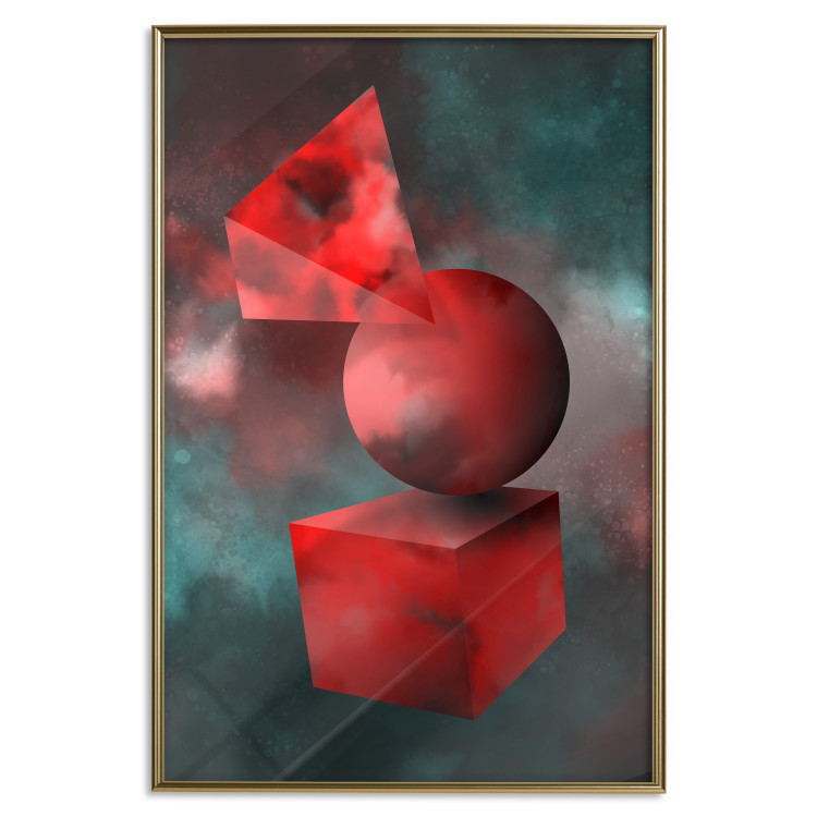 Poster Geometric Cosmos - colorful abstraction with geometric figures 118942 additionalImage 16