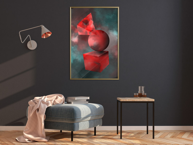 Poster Geometric Cosmos - colorful abstraction with geometric figures 118942 additionalImage 5