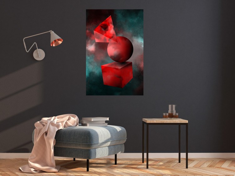 Poster Geometric Cosmos - colorful abstraction with geometric figures 118942 additionalImage 25