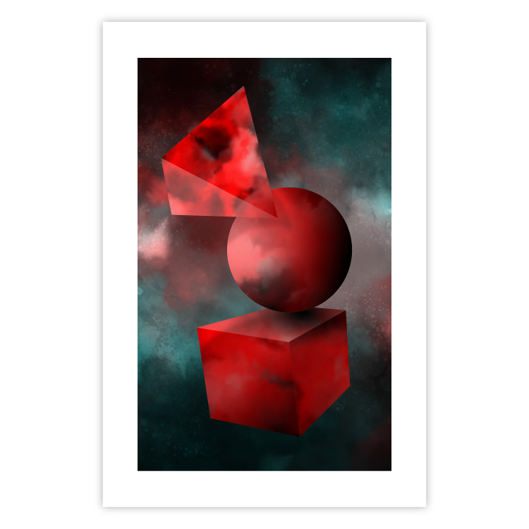 Poster Geometric Cosmos - colorful abstraction with geometric figures 118942 additionalImage 20
