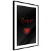 Poster Robot Heart - English texts with a red heart on a black background 122942 additionalThumb 11