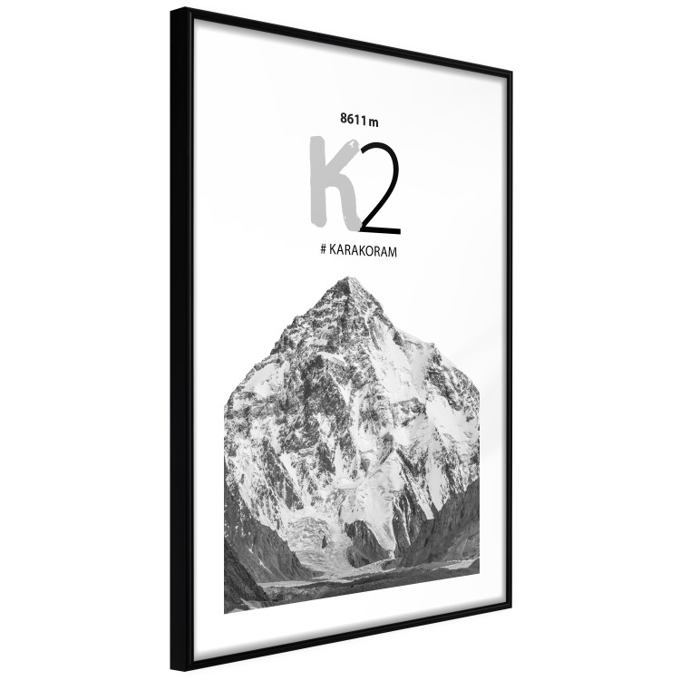 Wall Poster K2 - English captions on black and white mountain landscape backdrop 123742 additionalImage 11