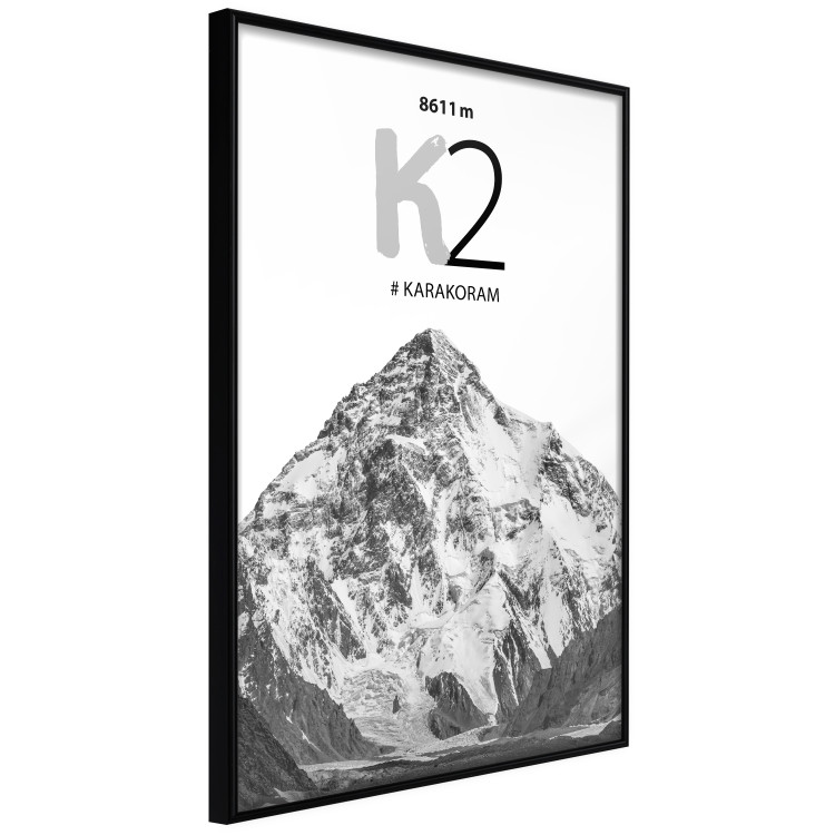 Wall Poster K2 - English captions on black and white mountain landscape backdrop 123742 additionalImage 10