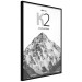 Wall Poster K2 - English captions on black and white mountain landscape backdrop 123742 additionalThumb 10