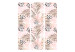 Room Divider Pink Palms (3-piece) - pattern of tropical leaves with a hint of bronze 124242 additionalThumb 3