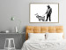 Poster Dog Art - black and white character holding a dog on leash in Banksy style 124442 additionalThumb 5