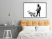 Poster Dog Art - black and white character holding a dog on leash in Banksy style 124442 additionalThumb 3
