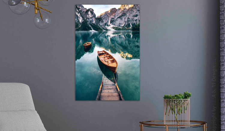 Large canvas print Boats In Dolomites [Large Format] 125442 additionalImage 5