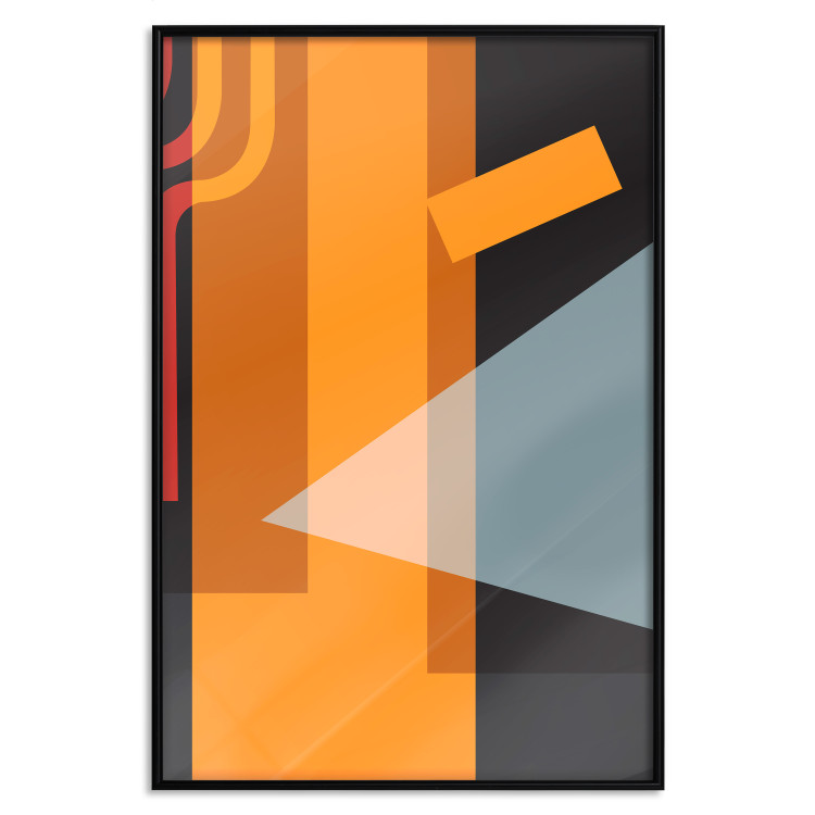 Wall Poster Neons - abstract composition of geometric figures on a black background 126642 additionalImage 16