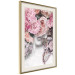 Wall Poster Give a Kiss - abstract portrait of a woman surrounded by light roses 127242 additionalThumb 3