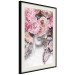 Wall Poster Give a Kiss - abstract portrait of a woman surrounded by light roses 127242 additionalThumb 2