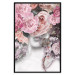 Wall Poster Give a Kiss - abstract portrait of a woman surrounded by light roses 127242 additionalThumb 18