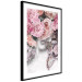 Wall Poster Give a Kiss - abstract portrait of a woman surrounded by light roses 127242 additionalThumb 6