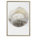 Poster Trace - light composition with the texture of a tree cross-section on a white background 127342 additionalThumb 21