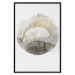 Poster Trace - light composition with the texture of a tree cross-section on a white background 127342 additionalThumb 18