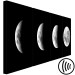 Canvas Phases of the Moon (4-part) - landscape of the white moon against the backdrop of space 128942 additionalThumb 6