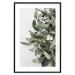 Wall Poster Happy Kiss - leafy plant with flowers on a gray background 130742 additionalThumb 17
