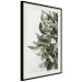 Wall Poster Happy Kiss - leafy plant with flowers on a gray background 130742 additionalThumb 2