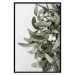 Wall Poster Happy Kiss - leafy plant with flowers on a gray background 130742 additionalThumb 18