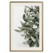 Wall Poster Happy Kiss - leafy plant with flowers on a gray background 130742 additionalThumb 20