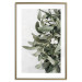 Wall Poster Happy Kiss - leafy plant with flowers on a gray background 130742 additionalThumb 14